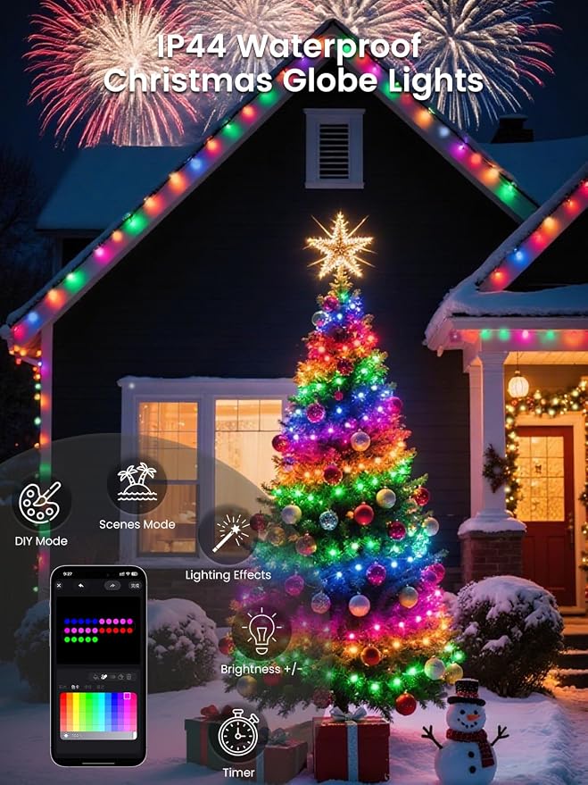 Smart Color Changing Easter Lights Outdoor Indoor, 33FT 66LED App Control RGB - Image 6