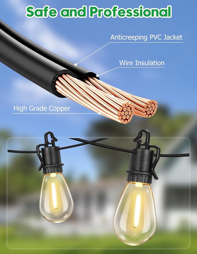 200FT Outdoor String Lights - Image 4