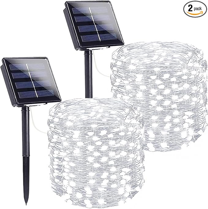 Extra-Long Solar String Lights Outdoor by SANJICHA