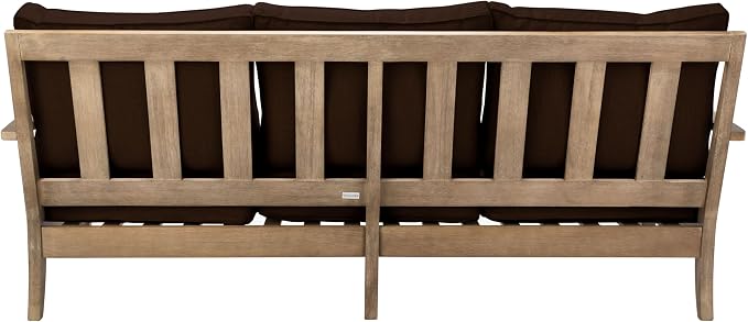 SAFAVIEH Couture Outdoor Collection Martinique Natural/Dark Brown Cushion Solid - Image 5