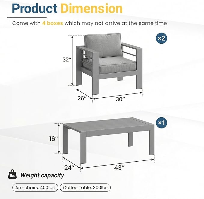 Solaste Aluminum Patio Furniture Set - Image 2