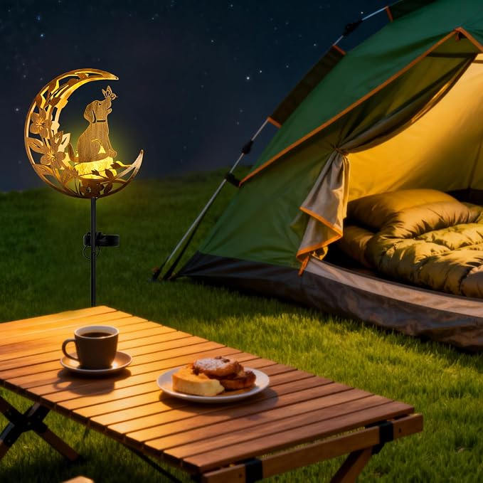 JOBOSI Solar Moon Dog Decorative Light Gifts, Solar Moon Dog Moving Decorative - Image 7