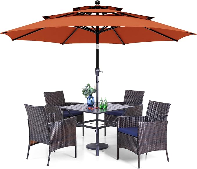 PHI VILLA 5 Piece Patio Dining Set by PHIVILLAThepioneerofcomfortablehouseholdsupplies