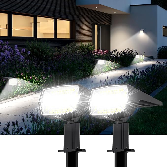 Fabrito 72 LEDs Solar Spot Lights Outdoor Waterproof, 3 Modes Landscape - Image 8