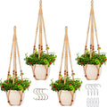 Macrame Plant Hanger Indoor Set, Hanging Planters by petonfun