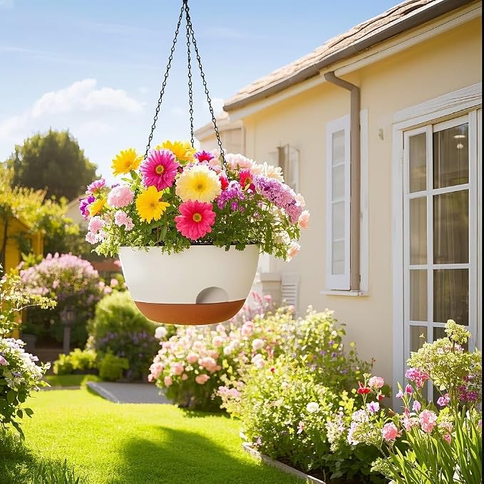 Hanging Planter for Indoor Plants, 10 Inch Self-Watering Hanging Planters - Image 6