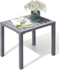 Crestlive Products Outdoor Side Table, Aluminum Rectangular Side/End Table by CrestliveProducts