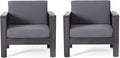 Christopher Knight Home Louver Club Chairs, Dark Gray by ChristopherKnightHome