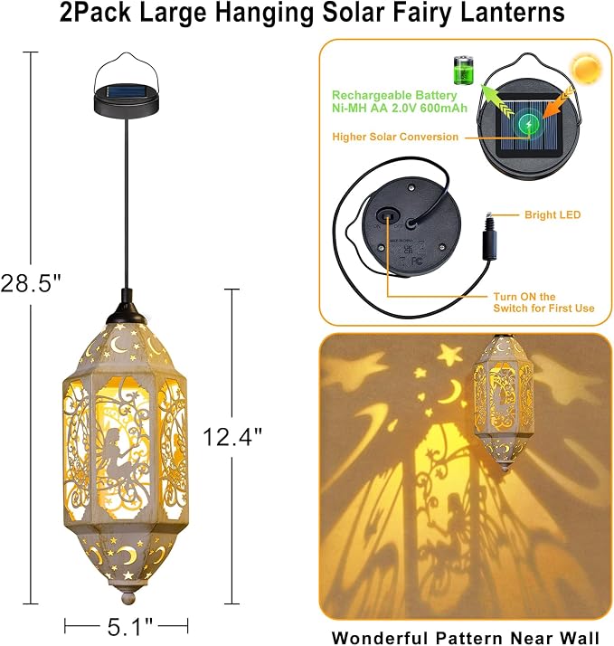 Big Outdoor Solar Lanterns Waterproof Garden Gifts - Image 5