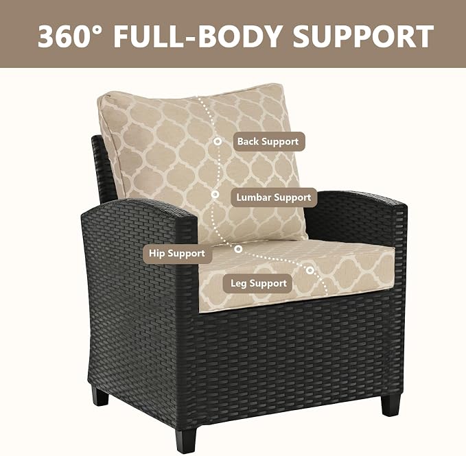 Goodgoods 24 x 28 Outdoor Patio Deep Seat Cushions 2-Pack, 1000+ Hours - Image 5