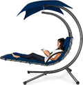 Best Choice Products Outdoor Hanging Curved Steel Chaise Lounge Chair Swing by BestChoiceProducts