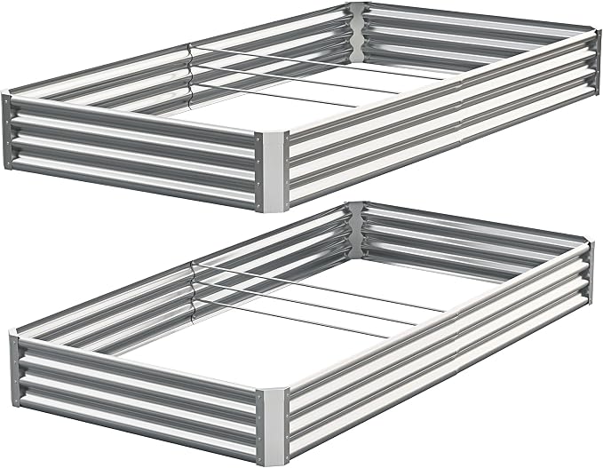 Galvanized Raised Garden Bed, Outdoor Planter Box Metal Patio Kit Planting Bed - Image 7