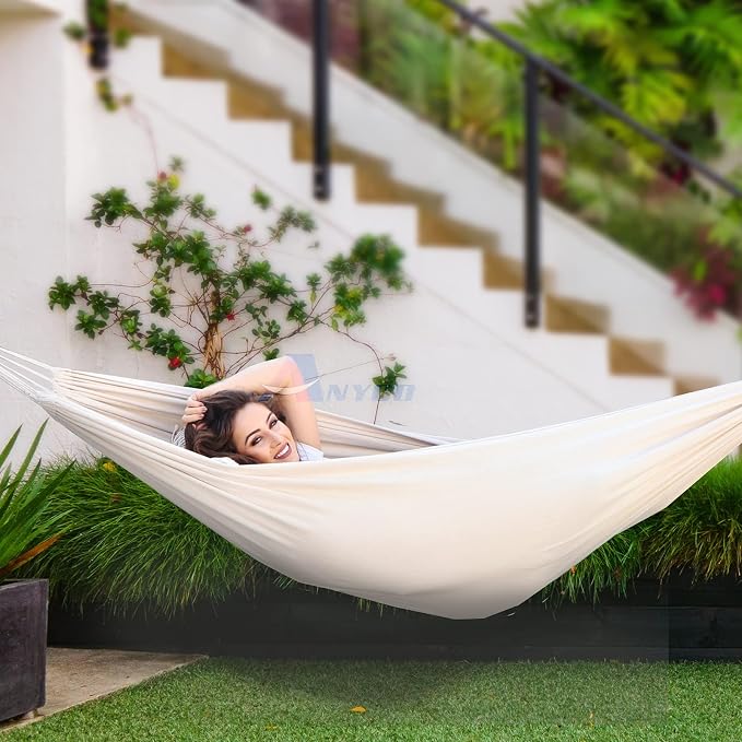 ANYOO Cotton Hammock Portable Camping Hammocks - Image 8