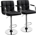 Yaheetech Bar Stools Set of 2, PU Leather Height Adjustable Swivel Barstools by Yaheetech