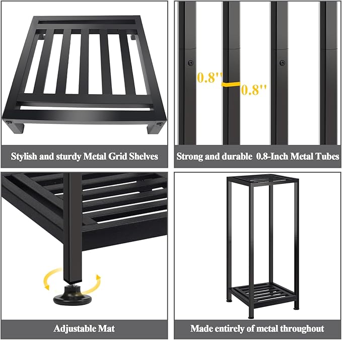 Plant Stand Indoor Outdoor Heavy Duty Wrought Iron Pedestal Stands Metal Plant - Image 4