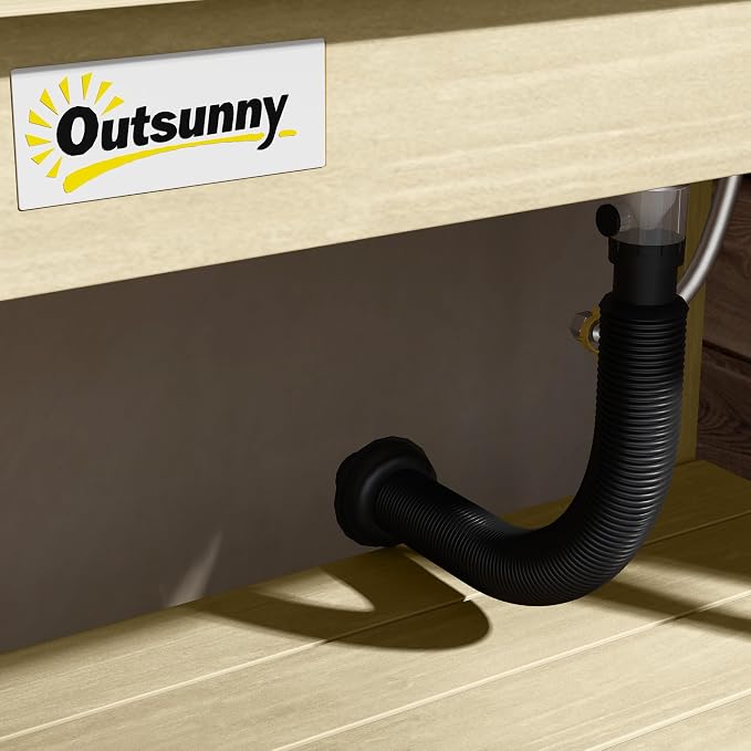 Outsunny Outdoor Wooden Potting Bench Table - Image 8