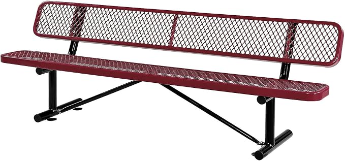 Global Industrial 8'L Heavy Duty Expanded Metal Mesh Bench by GlobalIndustrial