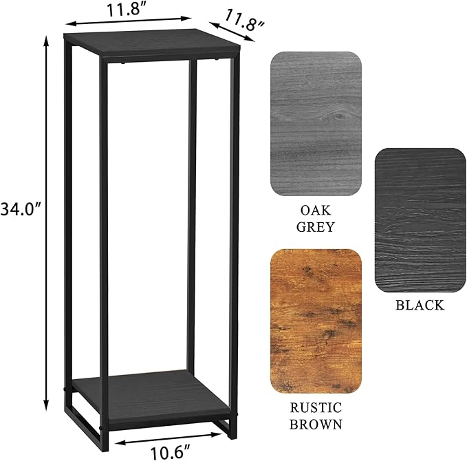 34" Tall Plant Stand Indoor, 2-Tier Modern Plant Shelf, Corner Flower Pot - Image 2