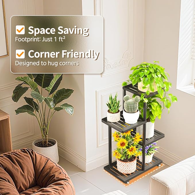 LASZOLA 3 Tier Plant Stand Indoors Outdoors - Image 5