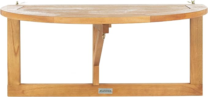 Safavieh PAT7045A Outdoor Collection Owens Natural teak wood Balcony Hanging by SAFAVIEH
