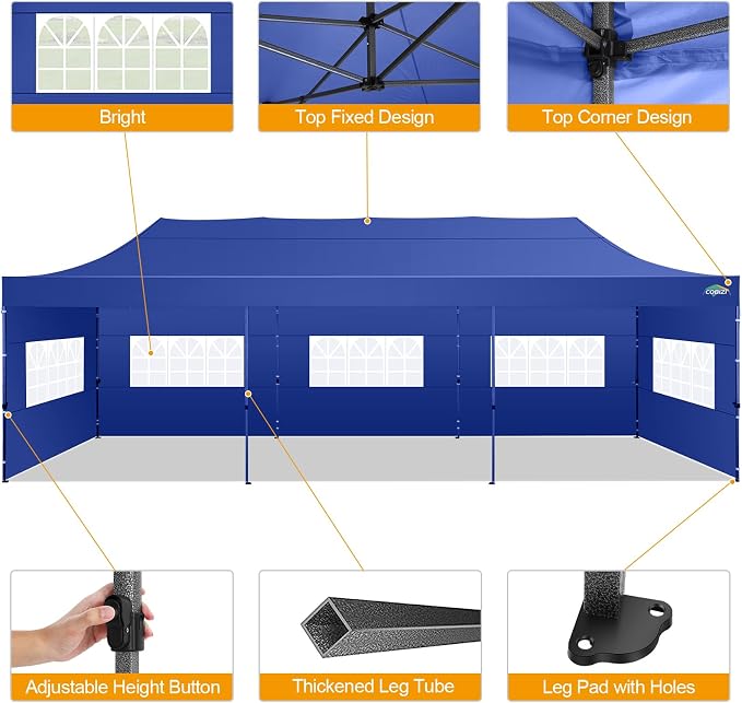 COBIZI 10x30 Pop up Canopy Tent 10x30 Canopy - Image 4