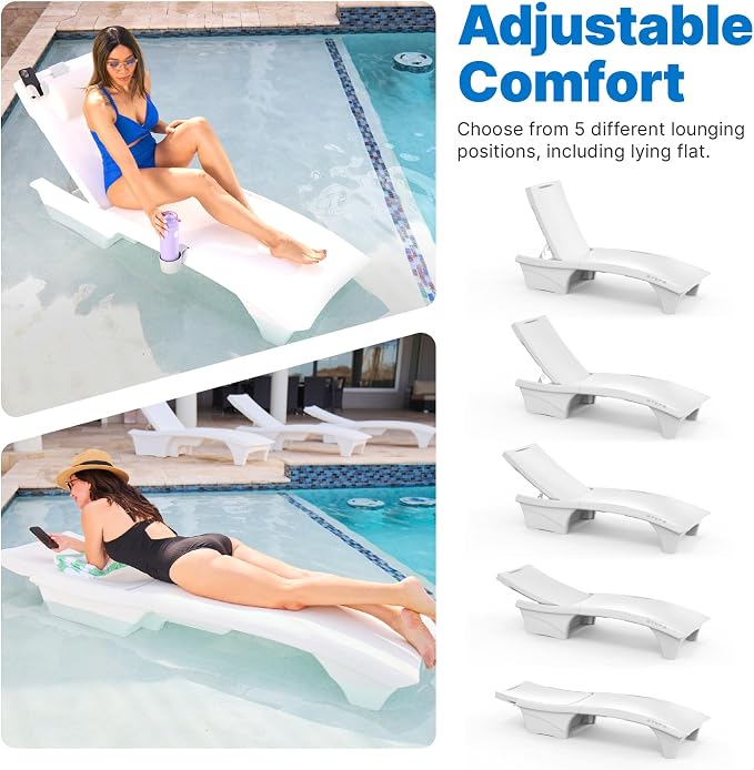 Step2 Vero Adjustable Back in-Pool Lounger - Image 4