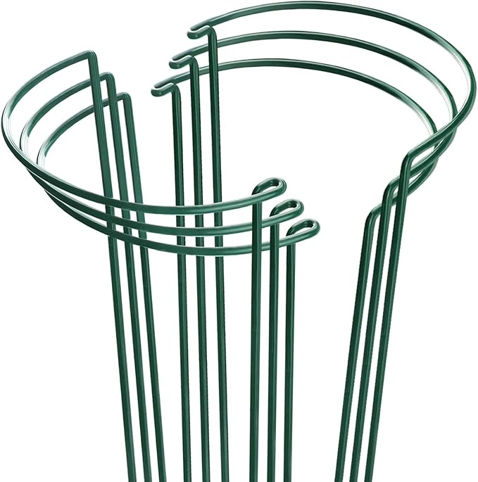 HiGift Plant Support Stakes, 6 Pack Metal Peony Cages and Supports, Garden by HiGift