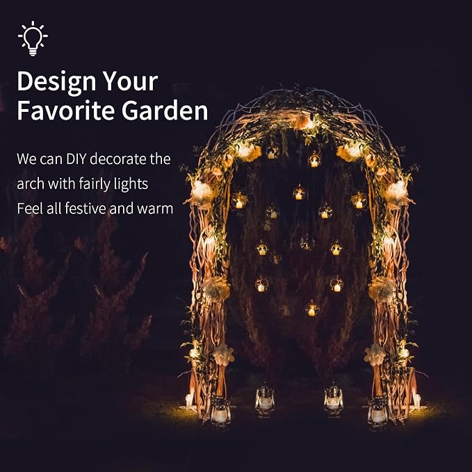 Garden Arch Trellis 8.4 Ft High x 4.6 Ft Wide, Dark Green Iron Arbor, Courtyard - Image 5