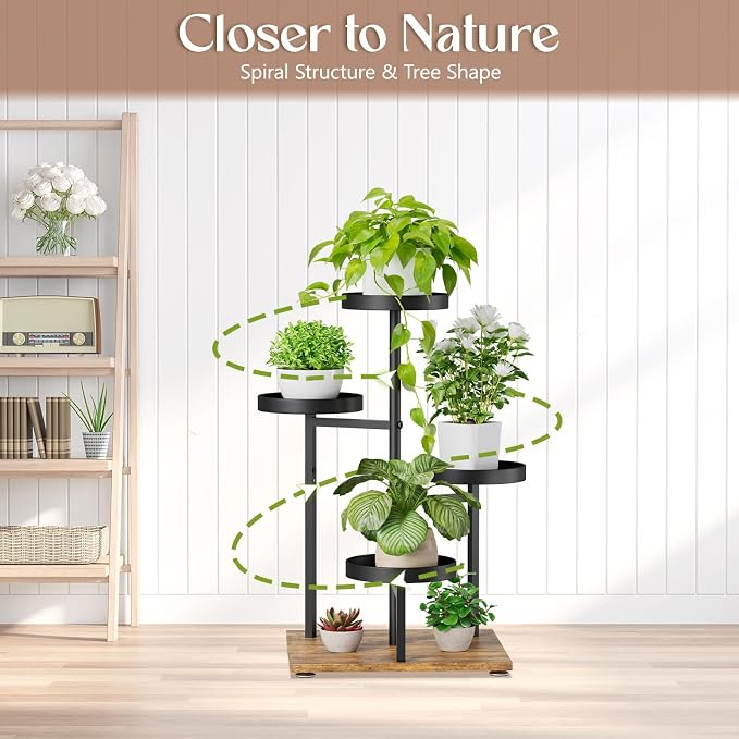 iDavosic.ly 4 Tier Plant Stand Indoor, Tiered Corner Flower Holder Shelf Outdoor - Image 6