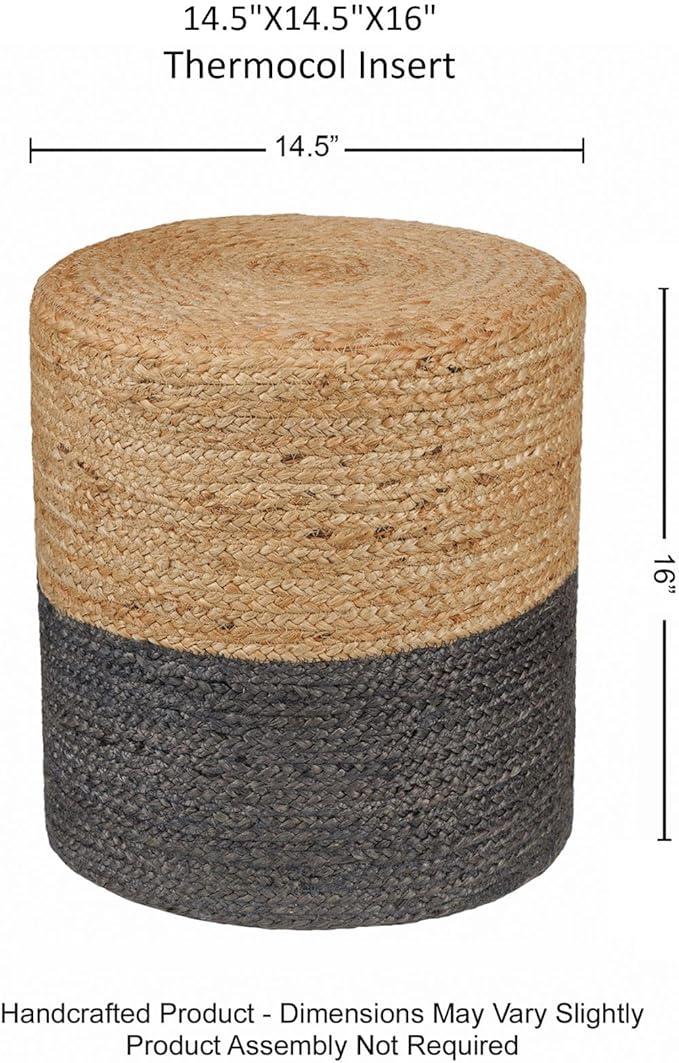 REDEARTH · Cylindrical Pouf Foot Stool Ottoman - Image 3