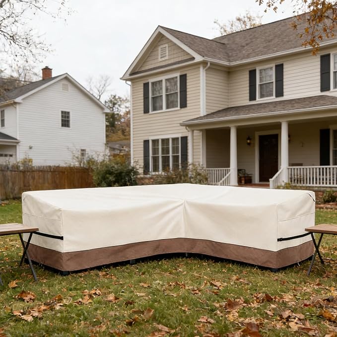 okcool Outdoor Sectional Sofa Cover Waterproof-L-Shaped Patio Furniture Covers - Image 7