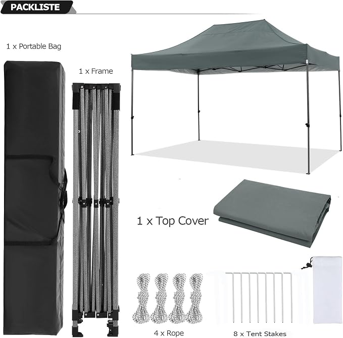 COBIZI 10x15 Pop up Canopy Tent Heavy Duty Without Sidewalls, Easy Set-up - Image 8