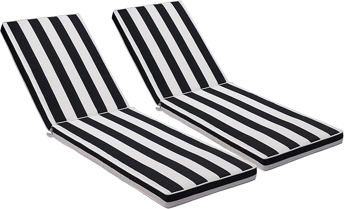 Only choice 2 Pcs Set Outdoor Lounge Chair Cushions Patio Chaise Lounge by ONLYCHOICE