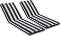 Only choice 2 Pcs Set Outdoor Lounge Chair Cushions Patio Chaise Lounge by ONLYCHOICE