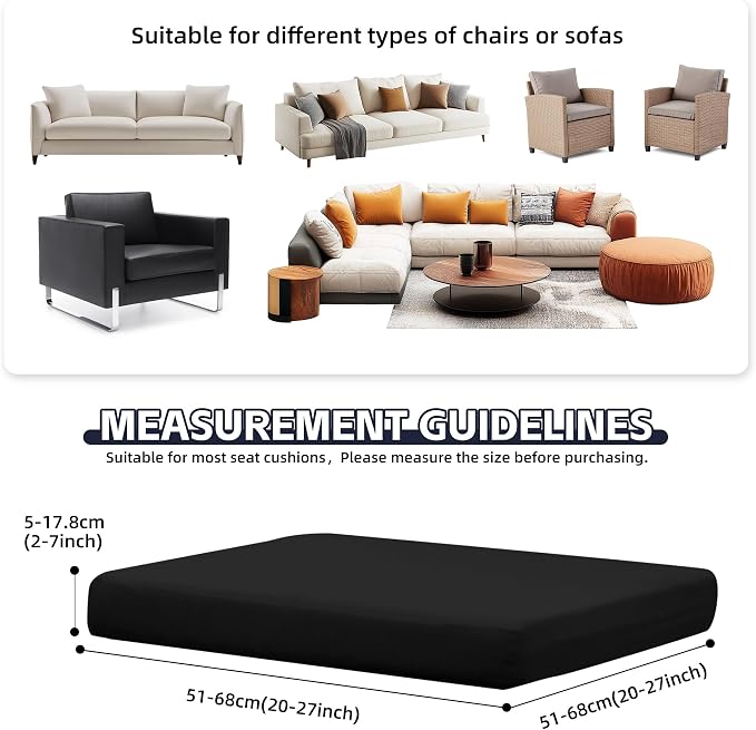 12Pcs Patio Cushion Covers, Outdoor Cushions Covers, Stretch Cushion Covers - Image 2