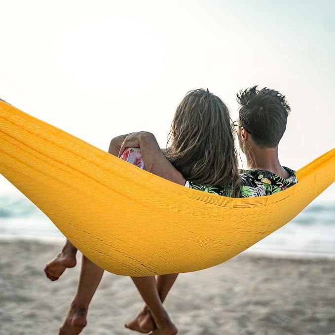 Lazy Daze Hammocks Handwoven Mayan Hammock, 10.5 FT Soft Rope Double Hammocks - Image 6