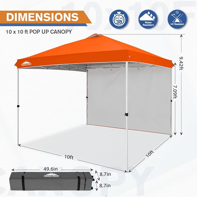 EAGLE PEAK Commercial Canopy 10x10 Pop Up Canopy Tent - Image 4