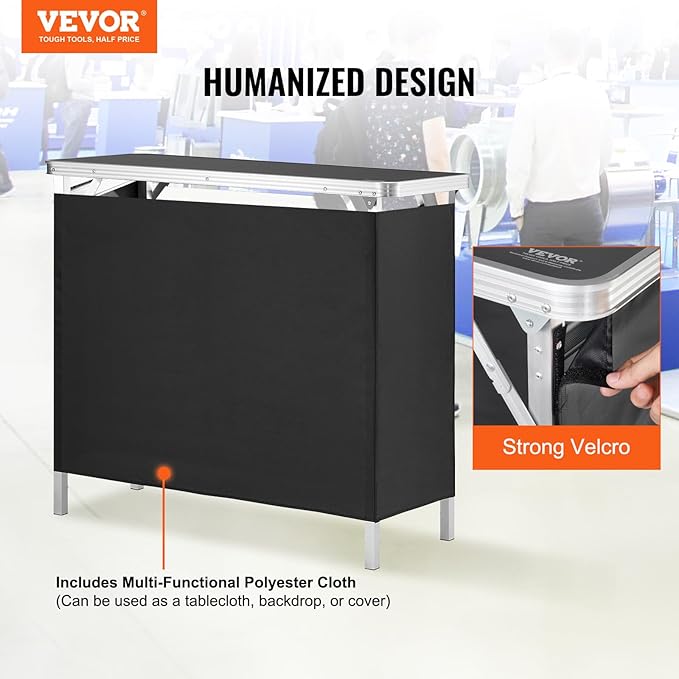VEVOR Folding Portable Bar Table, Tradeshow Podium Table - Image 4