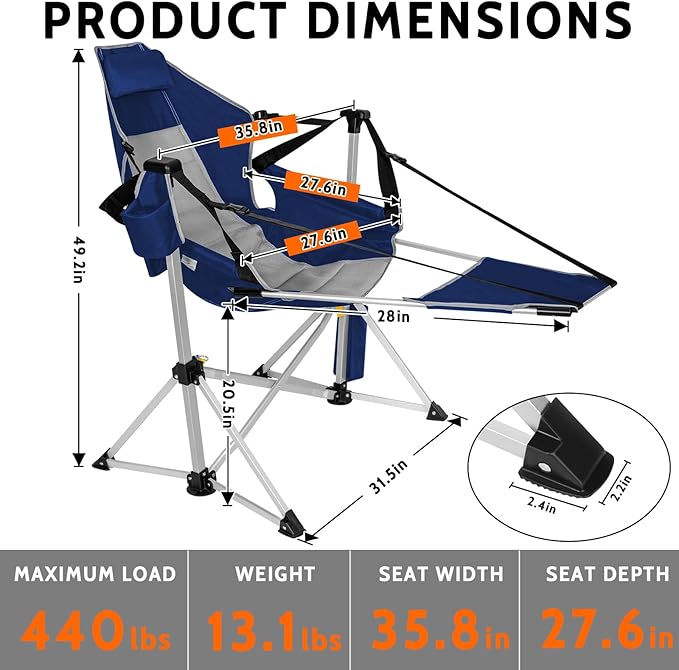 Romswi 2-Pack Aluminum Hammock Chair - Image 3
