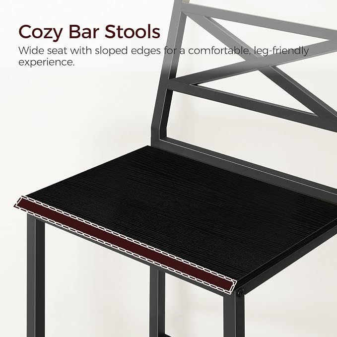 Bar Stools, Kitchen Breakfast Bar Chairs, Easy Assembly, - Image 9