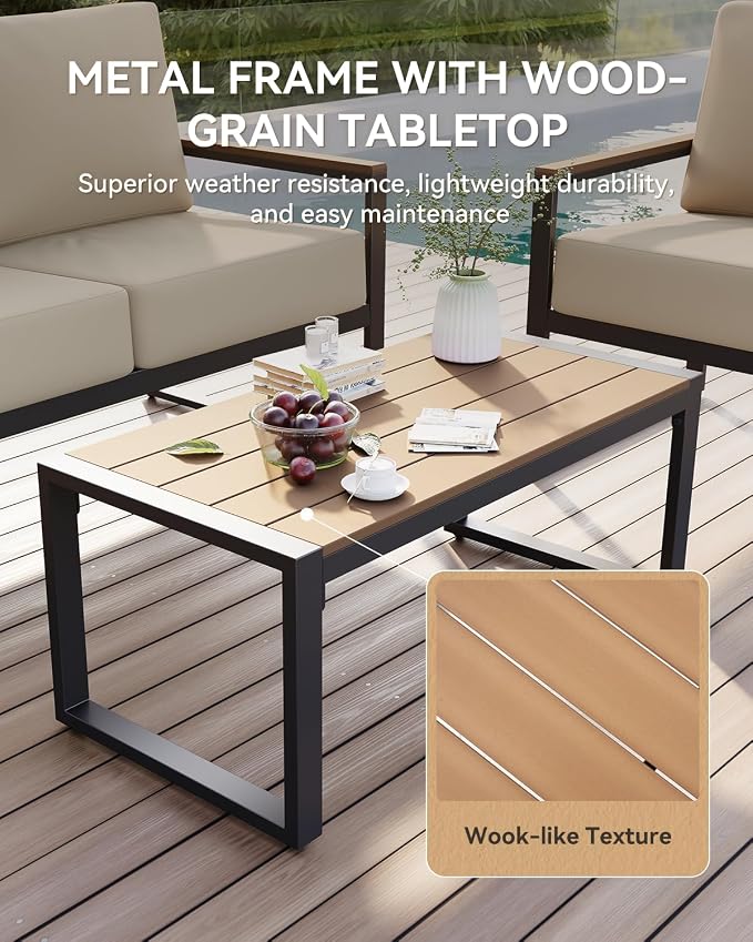 Aoxun Patio Furniture Set, 4 Piece Outdoor Patio Furniture - Image 8