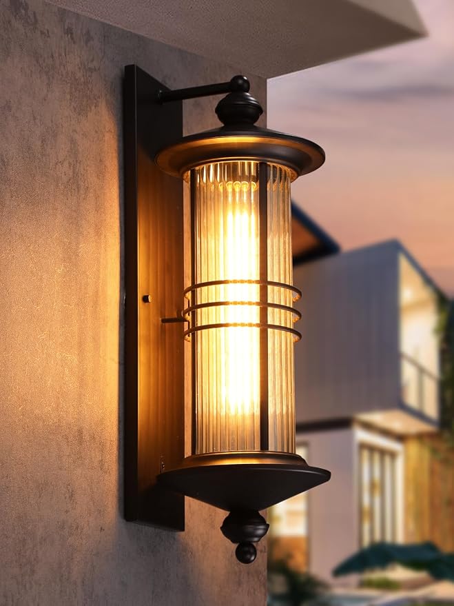 LEONLITE Large 23 Inch Outdoor Wall Lights, Classical Style Wall Lantern - Image 2