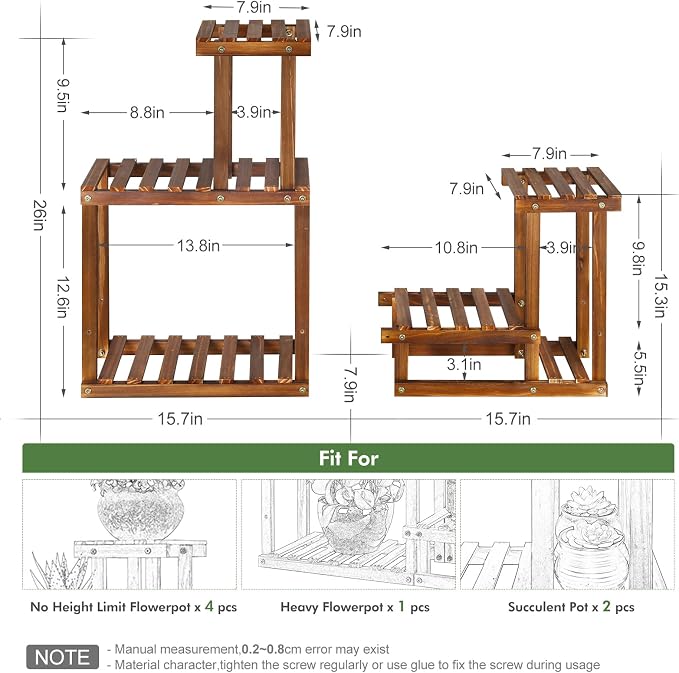 Plant Stand for multiple Plants Stands Indoor Outdoor Flower Pot Stand 5 Tiers - Image 2