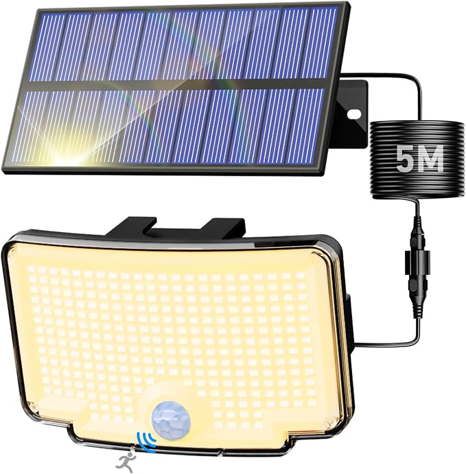Peasur Solar Motion Lights Outdoor, 318 LED Solar Security Light by Peasur
