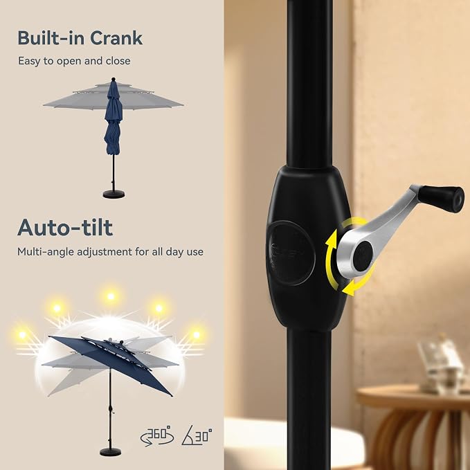 PHI VILLA Patio Table and Chairs Dining Set - Image 7