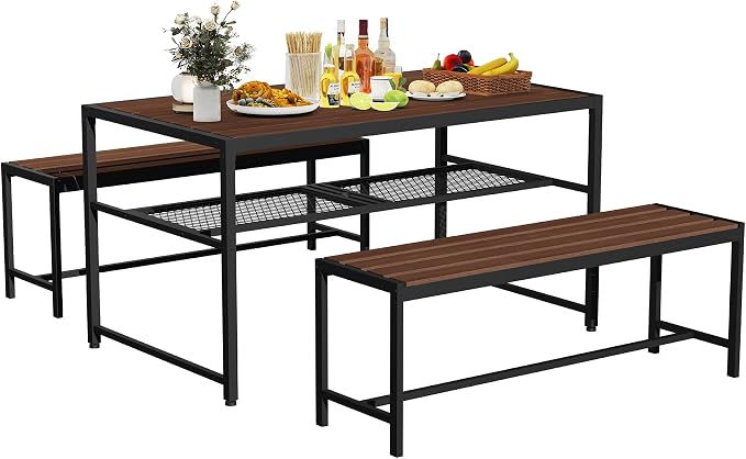 55'' Outdoor Picnic Table and Bench Set by Sunnibety