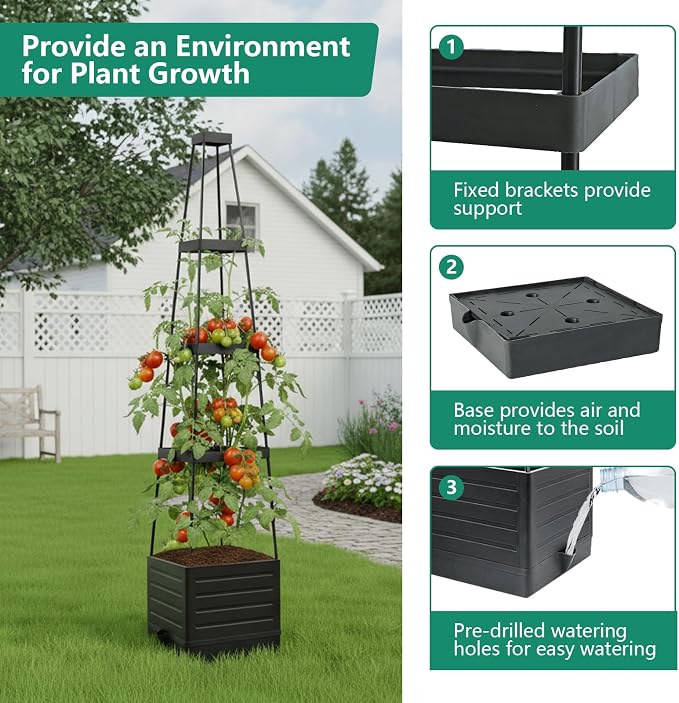 2 Pack Raised Garden Bed Planter Box - Image 2