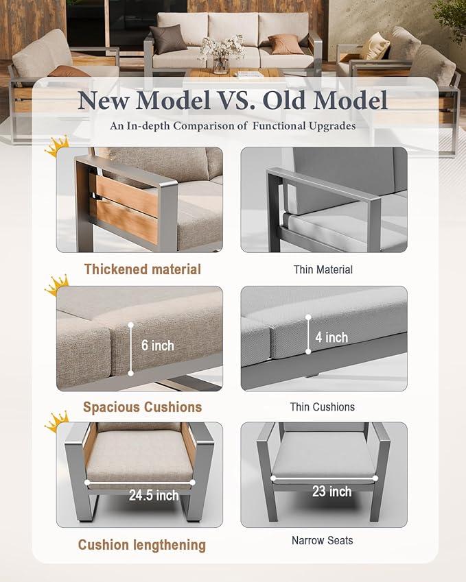 ZANDOR Outdoor Aluminum Patio Furniture - Image 3
