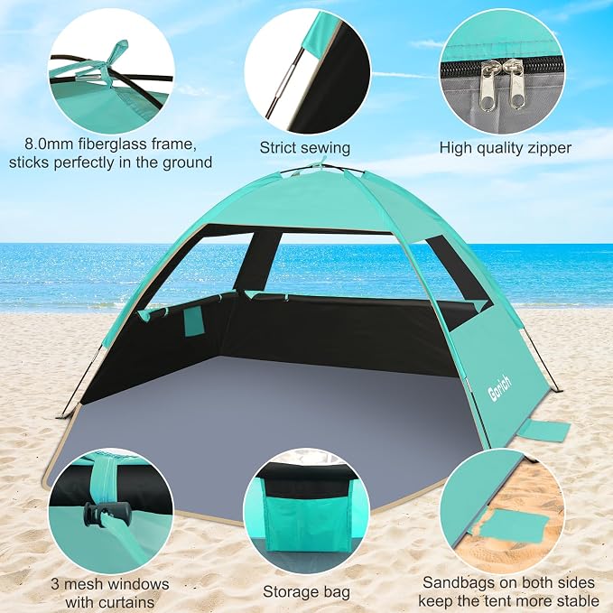 Gorich Beach Tent Sun Shelter for 3/4-5/6-7/8-10 Person - Image 7