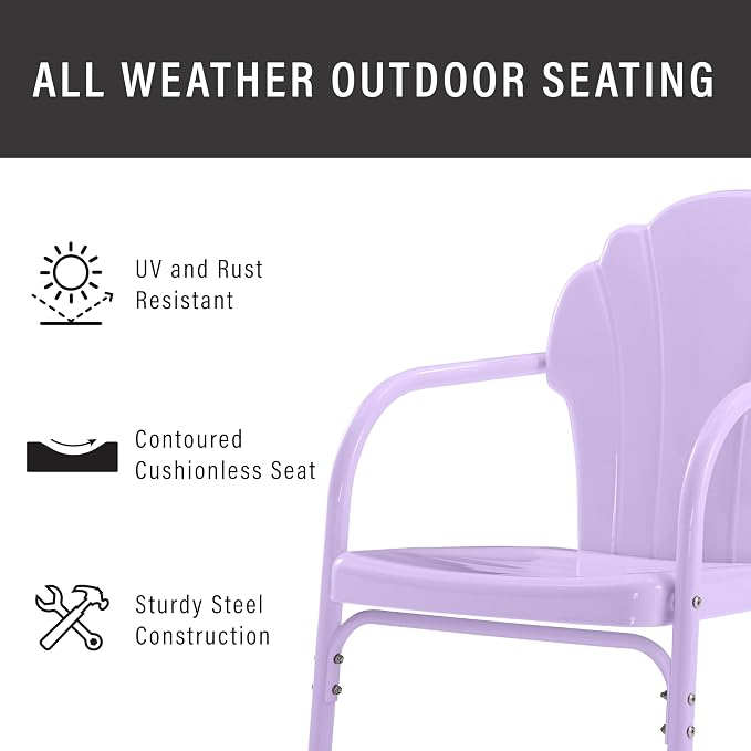 Crosley Furniture Tulip 5-Piece Outdoor Dining Set - Image 2